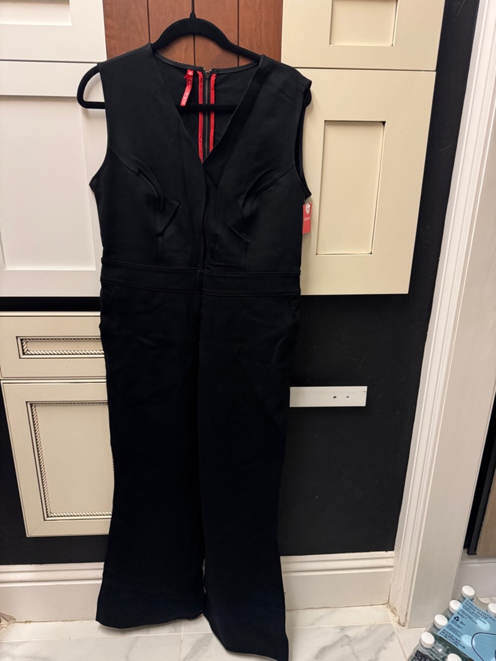 SPANX Black Sleeveless V-Neck Jumpsuit NWT